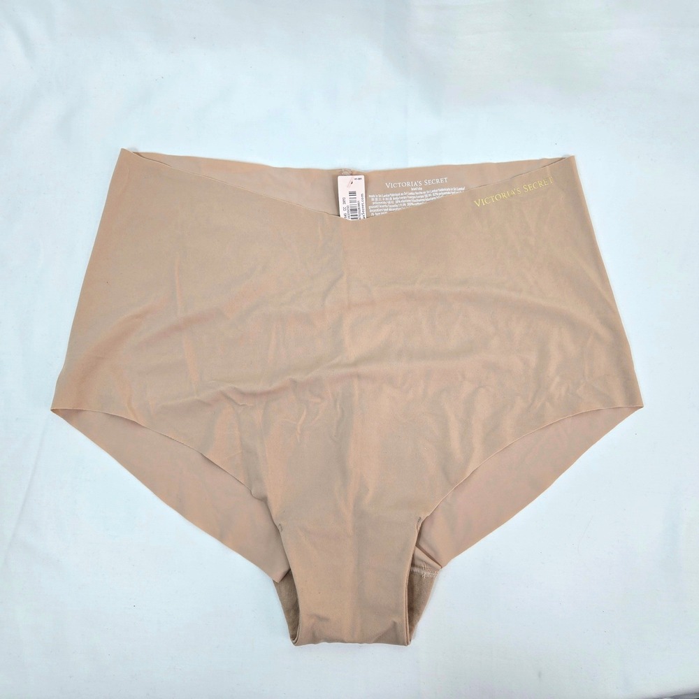 Victoria's Secret Nude Seamless No-Show Laser Cut High Waist Brief Panty XL NWT
